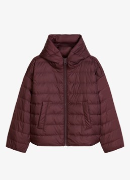 Marc O'Polo Dames Puffer jas met capuchon in de kleur Kersenrood