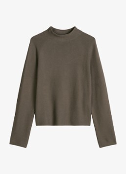 Marc O'Polo Dames Fijngebreide trui met col in de kleur Taupe