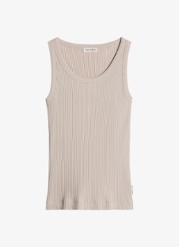 Marc O'Polo Dames Tanktop met ribstructuur in de kleur Naturel