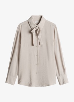 Marc O'Polo Dames Blouse met sjaalkraag in de kleur Naturel