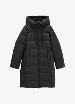 Marc O'Polo Dames Gewatteerde jas met capuchon in de kleur Black / Zwart