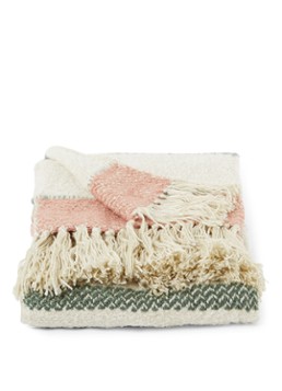 Malagoon Berber plaid in wolblend 125 x 150 cm Gebroken wit - Deal