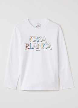 Casablanca Jongens Longsleeve met logoprint in de kleur Wit, maat: 13-14Y=164