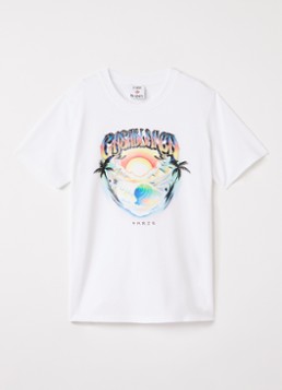 Casablanca Jongens T-shirt met logoprint in de kleur Wit, maat: 13-14Y=164