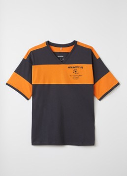 Mini Rodini Jongens Alien City T-shirt met print in de kleur Oranje, maat: 116/122
