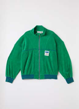 Mini Rodini Heren Table Tennis sweatvest van badstof in de kleur Groen, maat: 128/134