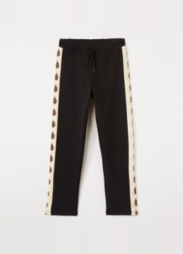 Mini Rodini Jongens Elephant Shrew straight fit joggingbroek met trekkoord in de kleur Zwart, maat: 128/134