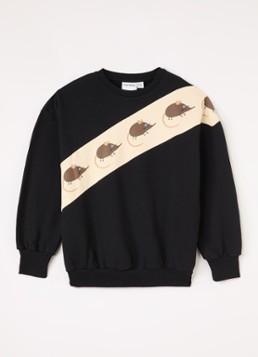 Mini Rodini Elephant shrew sweater met print in de kleur Zwart, maat: 140/146