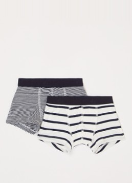 Petit Bateau Jongens Boxershort met logo in de kleur Donkerblauw, maat: 10A