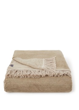 Claudi Unami plaid in katoenblend 150 x 200 cm Olijfgroen - Deal