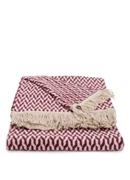 Claudi Aphos Plaid 150 x 200 cm Aubergine - Deal