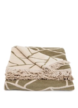 Claudi Lineas plaid 150 x 200 cm Olijfgroen - Deal