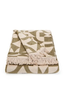 Claudi Lonata plaid 150 x 200 cm Olijfgroen - Deal