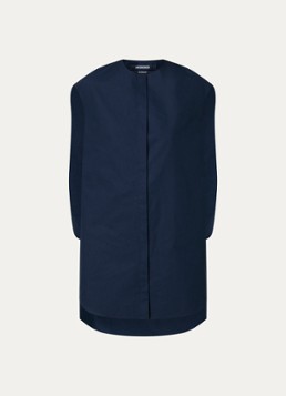 Jacquemus Dames La Berlinglot mini blousejurk in de kleur Donkerblauw, maat: 36