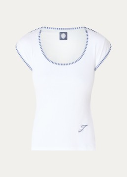 Jacquemus Dames T-shirt met logo in de kleur Wit, maat: L