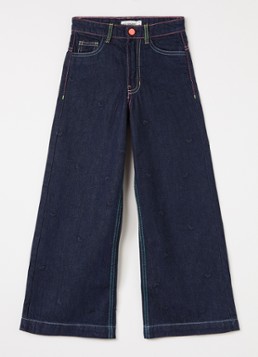 Billieblush Wide leg jeans met donkere wassing in de kleur Indigo, maat: 140