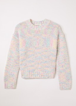 Billieblush Meisjes Grofgebreide trui met gemêleerd dessin en lurex in de kleur Ivoor, maat: 104