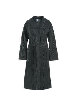 Vandyck Dames Antonio badjas met streepprint in de kleur Zwart, maat: Medium