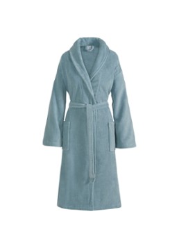 Vandyck Dames Prestige badjas - unisex in de kleur Lichtblauw, maat: Small