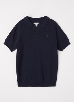 Retour Jeans Jongens Camiel fijngebreide polo in de kleur Donkerblauw, maat: 15/16J