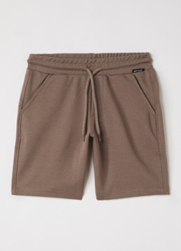 Retour Jeans Jongens Jones straight fit korte joggingbroek in de kleur Lichtbruin, maat: 13/14J