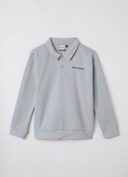Retour Jeans Jongens Rico polo met logo in de kleur Grijs, maat: 13/14J