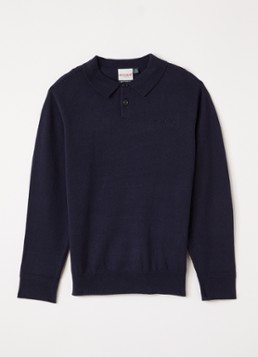Retour Jeans Jongens Dani fijngebreide regular fit polo in de kleur Donkerblauw, maat: 164
