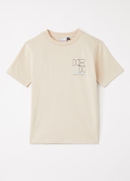 Retour Jeans Dames Matz T-shirt met front- en backprint in de kleur Lichtbruin, maat: 152