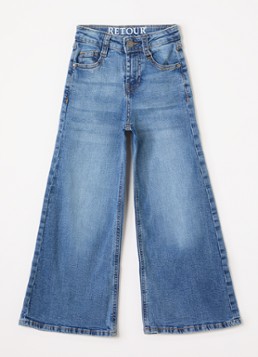 Retour Jeans Meisjes Celeste wide leg jeans met stretch in de kleur Indigo, maat: 10Y