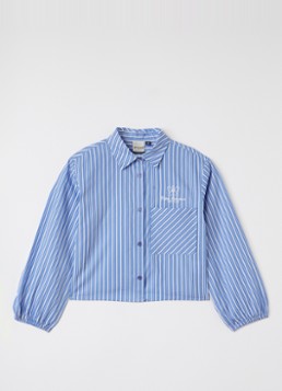 Retour Jeans Meisjes Gabrina blouse met streepprint in de kleur Staalblauw, maat: 12Y=152