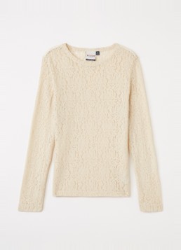 Retour Jeans Meisjes Danita top van kant in de kleur Beige, maat: 176