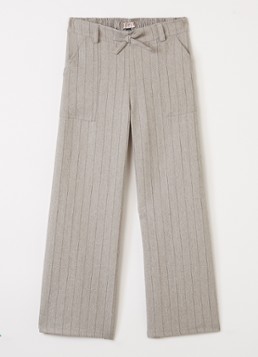 Retour Jeans Meisjes Lara loose fit pantalon met krijtstreep in de kleur Grijs, maat: 164