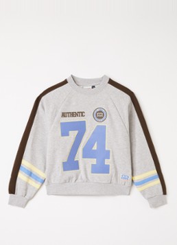 Retour Jeans Meisjes Mendy sweater met borduring in de kleur Grijs, maat: 176