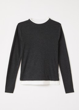Retour Jeans Meisjes Peggy fijngebreide trui met ronde hals in de kleur Donkergrijs, maat: 152