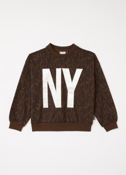 Retour Jeans Vada sweater met panterprint in de kleur Lichtbruin, maat: 164
