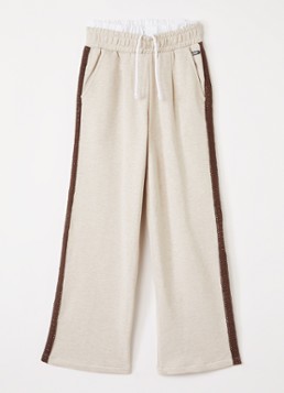 Retour Jeans Vivre flared fit joggingbroek met detail van crochet in de kleur Zand, maat: 128