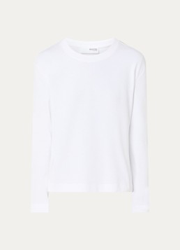 Selected Dames Essential longsleeve met ronde hals in de kleur Wit, maat: XS