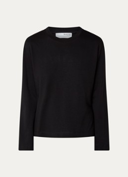 Selected Dames Essential longsleeve met ronde hals in de kleur Zwart, maat: XL