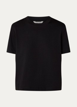 Selected Dames Essential T-shirt met ronde hals in de kleur Zwart, maat: XS
