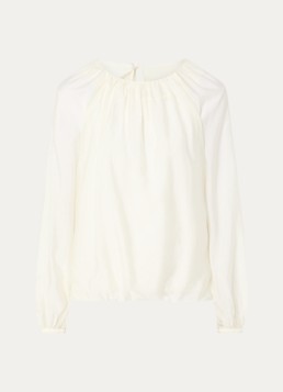 Selected Dames Iris tuniek met ruches in de kleur Gebroken wit, maat: 36
