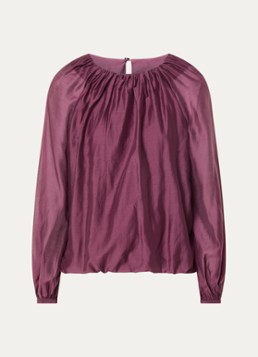 Selected Dames Iris tuniek met ruches in de kleur Aubergine, maat: 34
