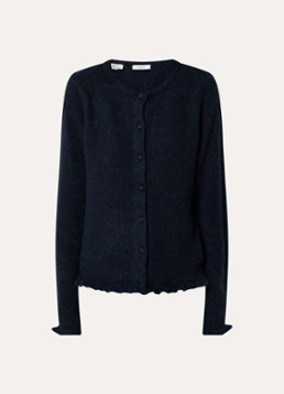 Selected Dames Lulu fijngebreid vest in alpaca wolblend in de kleur Royalblauw, maat: S