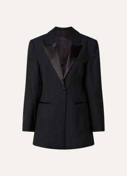 Selected Dames Miya blazer met split en paspelzakken in de kleur Zwart, maat: 38