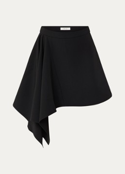 Selected Dames Sylvie minirok met gedrapeerd detail in de kleur Zwart, maat: 42