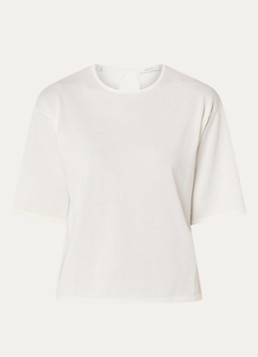 Selected Dames Toleda T-shirt met ronde hals in de kleur Wit, maat: L