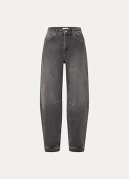 Selected Dames High waist tapered fit jeans met gekleurde wassing in de kleur Grijs, maat: W 30
