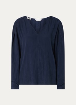 Selected Dames Iona tuniek met V-hals in de kleur Donkerblauw, maat: 36