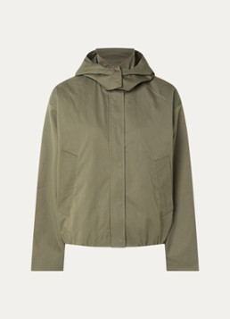 Selected Dames Shiloh jack met afneembare capuchon in de kleur Mosgroen, maat: 40