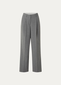 Selected Dames High waist wide fit broek met steekzakken in de kleur Grijsmele, maat: 42