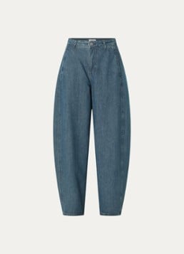 Selected Dames Bella high waist balloon fit jeans met medium wassing in de kleur Indigo, maat: W 32